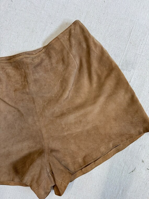 Vintage Suede Shorts Barneys New York Tan Beige S… - image 7