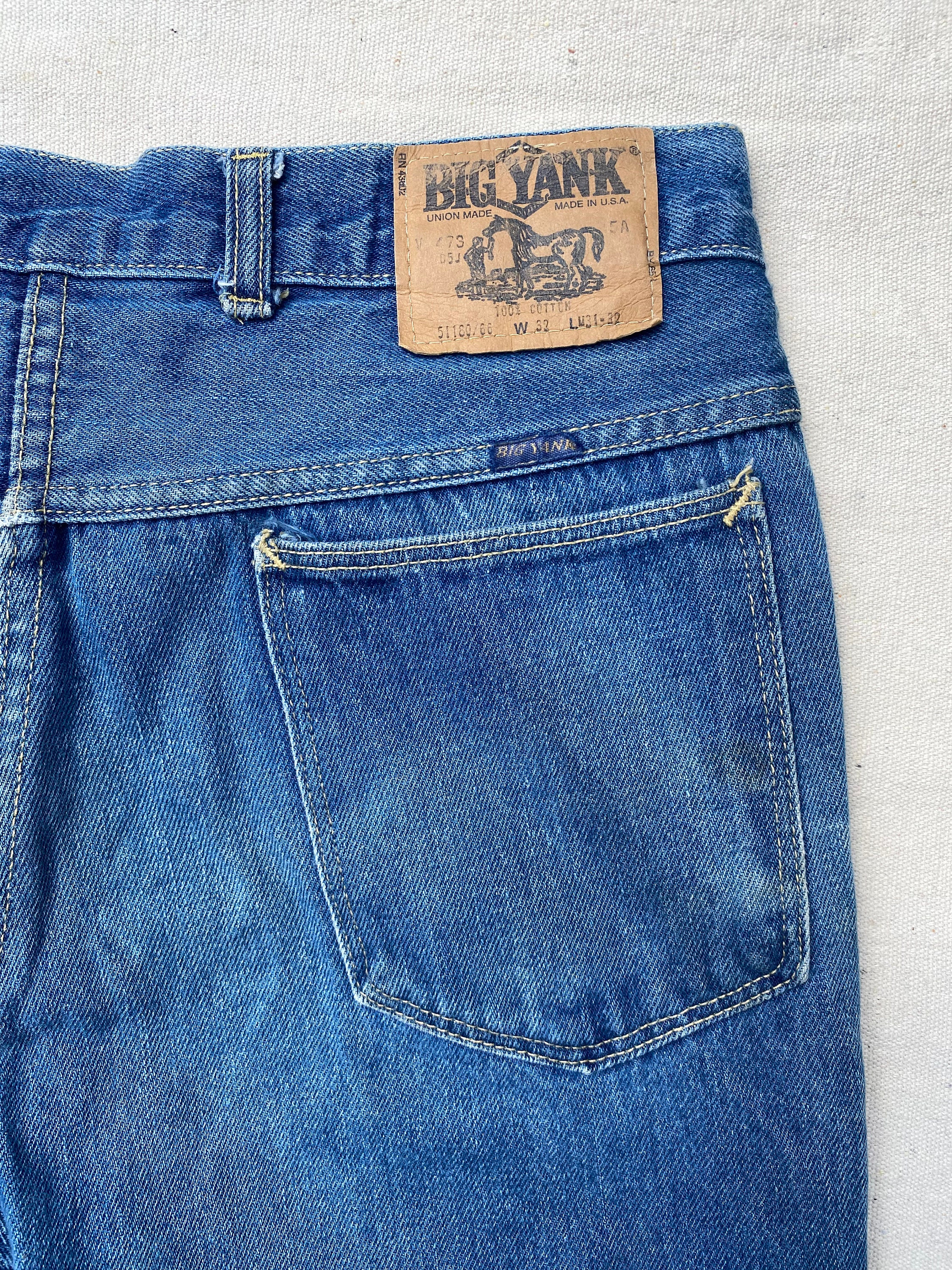 Vintage 1970's Big Yank Jeans Worn in Distressed Denim - Etsy Vintage 1970's Big Yank Jeans Worn in Distressed Denim - Etsy