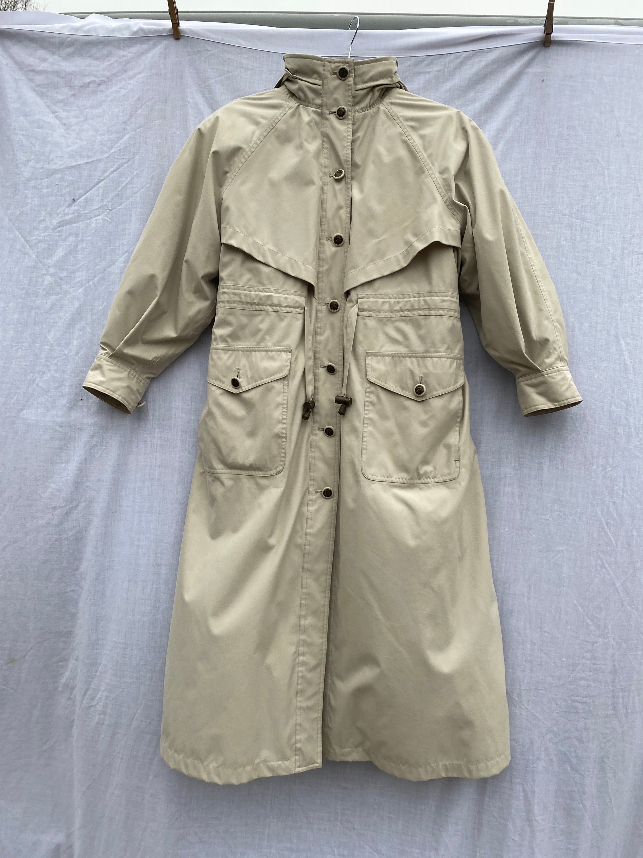 Vintage Trench Raincoat 1990s 