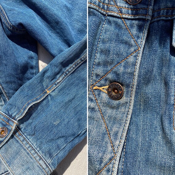 Vintage Y2k Denim Jacket Faded Jean Lined Jacket Lucky Brand 