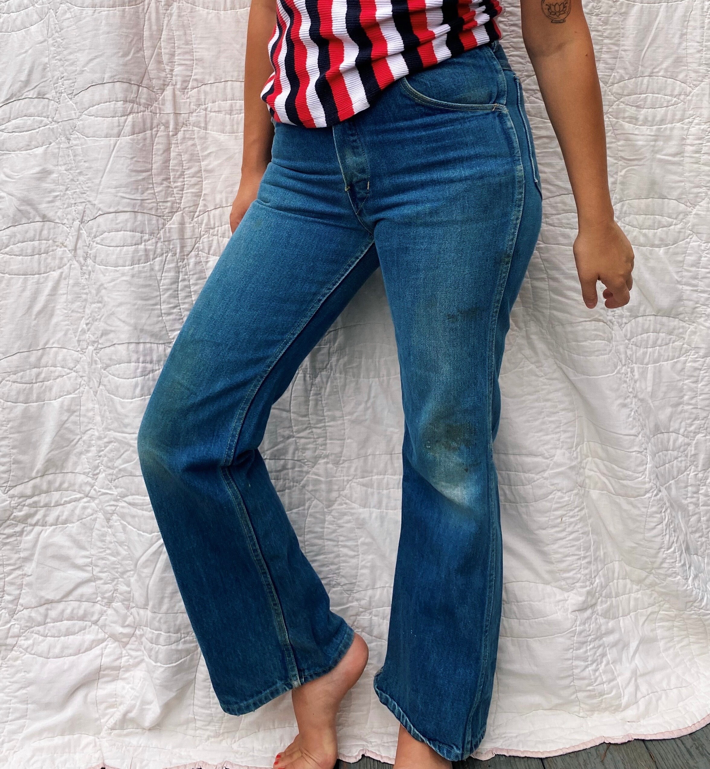 Vintage 1970's Big Yank Jeans Worn in Distressed Denim - Etsy Vintage 1970's Big Yank Jeans Worn in Distressed Denim - Etsy