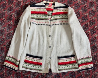 Vintage 1940s 50s Tynsetjakken Embroidered Jacket Norway As-Is