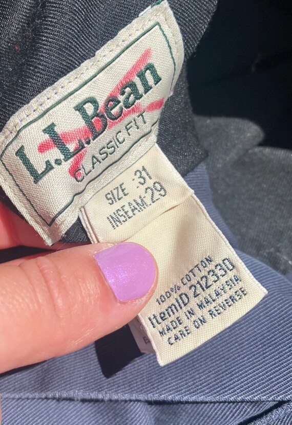 Vintage Ll Bean Trousers Dark / Navy Blue Relaxed… - image 4