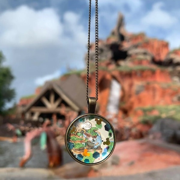 Splash Mountain Park Map Necklace (Magic Kingdom)