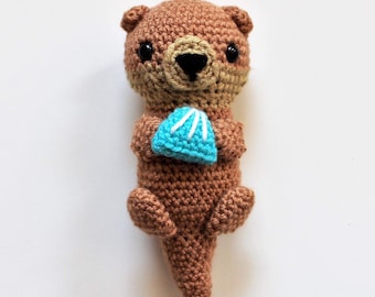 Emmet the Otter, PATTERN ONLY, Crochet Pattern, Amigurumi Pattern, Crochet