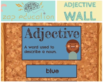 Adjective Wall | Parts of Speech Posters | Grammar Posters | Printable | Word Sort | Teacher Materials | Word Wall | Montessori