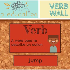 Verb Wall | Parts of Speech Posters | Grammar Posters |  Verb Printable | Verb Activity  | Verb Poster