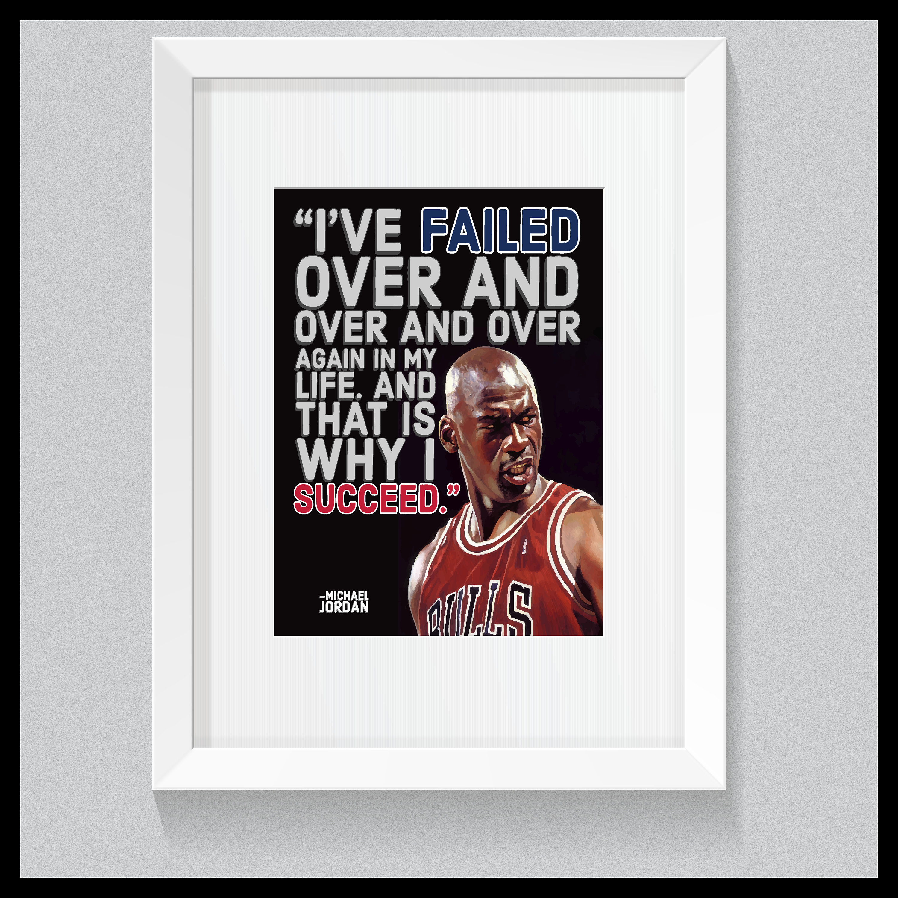 Michael Jordan Quote Poster Instant Download Why I Succeed NBA
