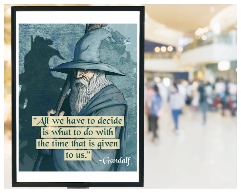 Gandalf Quote Poster Wall Art Instant Download Lord of the Rings Art