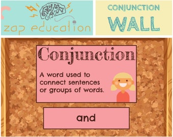 Conjunction Wall | Parts of Speech Posters | Grammar Posters | Printable | Word Sort | Teacher Materials | Word Wall | Montessori