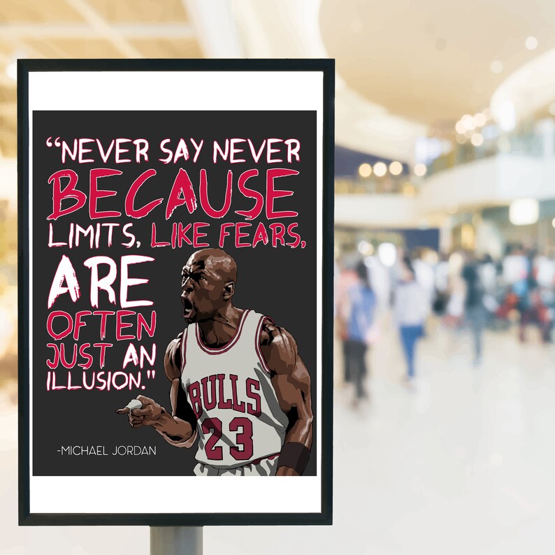 Michael Jordan Zitat Poster Instant Download Nie sagen nie Etsy.de