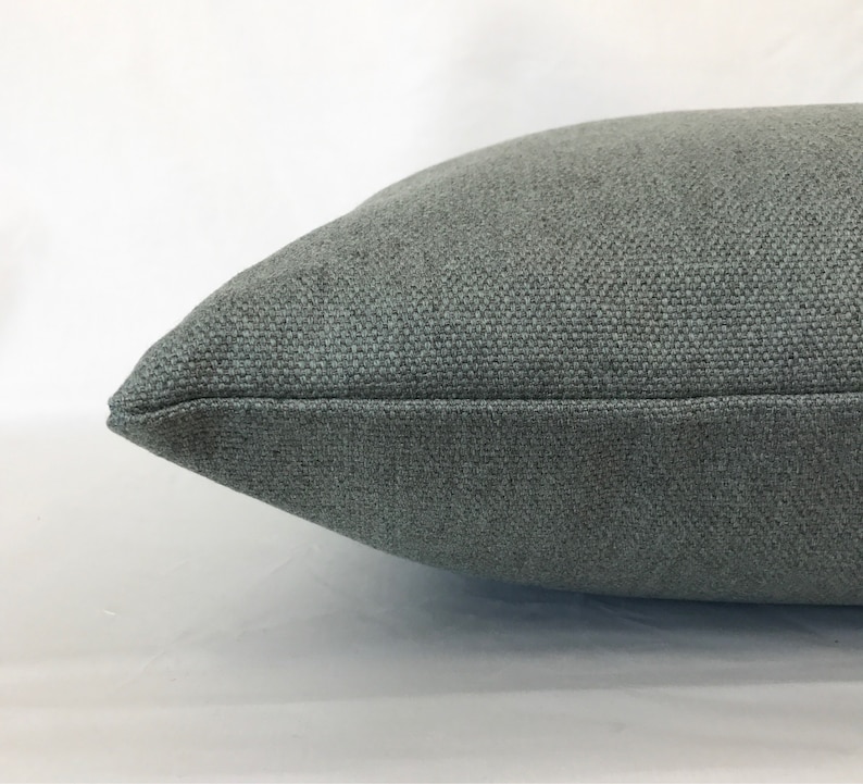 20 x 20 Teal Heathered Canvas Pillow Cover Mid Century Danish Modern Pillow Cover Designer Pillow