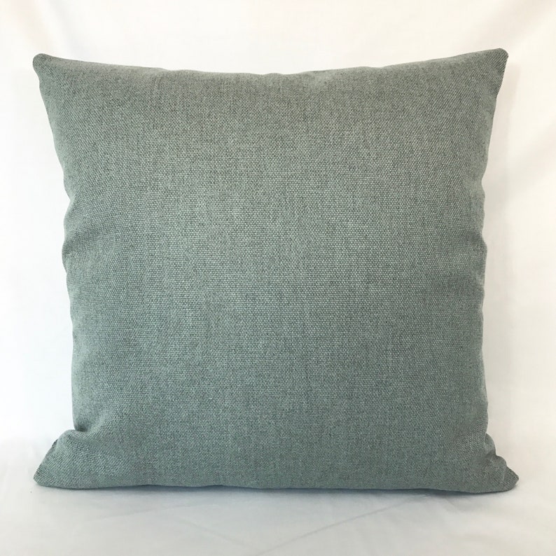 20 x 20 Teal Heathered Canvas Pillow Cover Mid Century Danish Modern Pillow Cover Designer Pillow