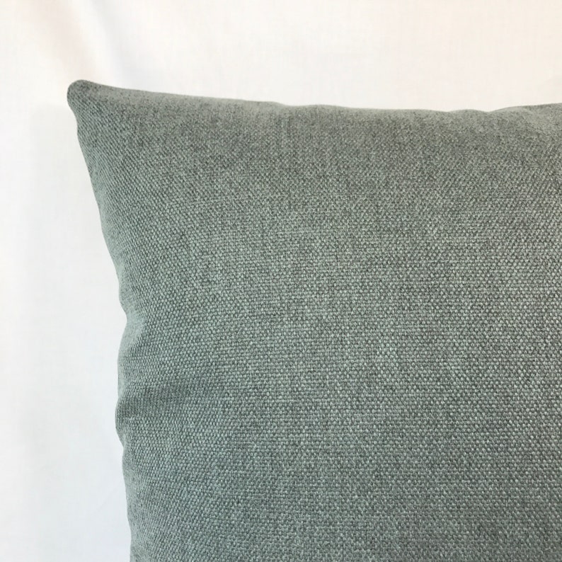 20 x 20 Teal Heathered Canvas Pillow Cover Mid Century Danish Modern Pillow Cover Designer Pillow