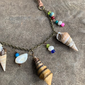 Tennessee river horn shell necklace