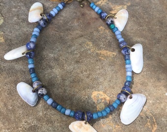 Sea shell ankle bracelet