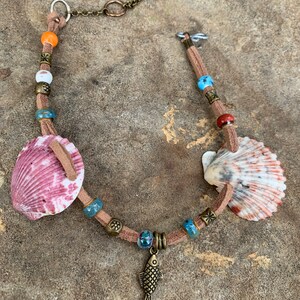 Scallop shell ankle bracelet