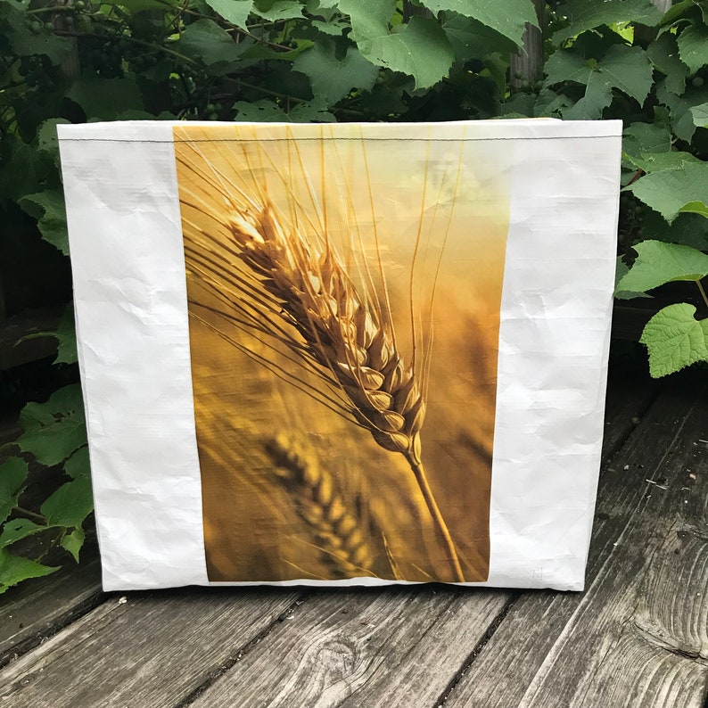 Recycled Feed Bag Tote / Grain Tote / Reusable Bag / Up Cycled Etsy