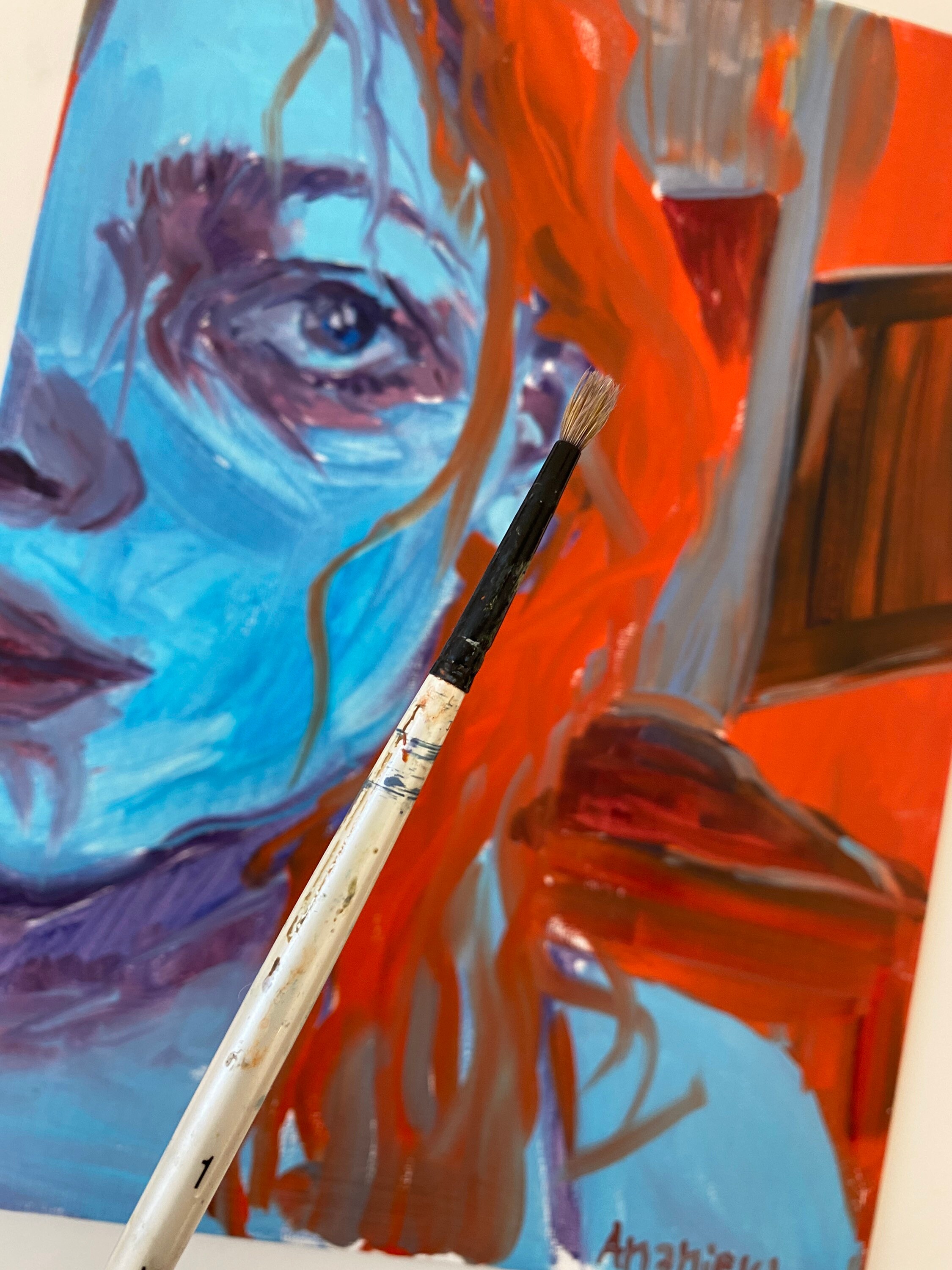 Painting Oil Art & Collectibles woman portrait 9x12 original oil ...