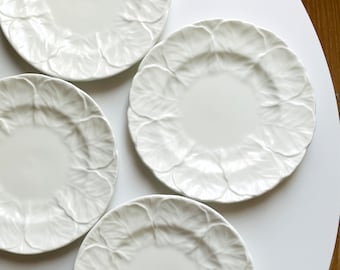 Coalport / Wedgwood Countryware Bread and Butter Plates, Embossed Leaf Pattern (set of 4)