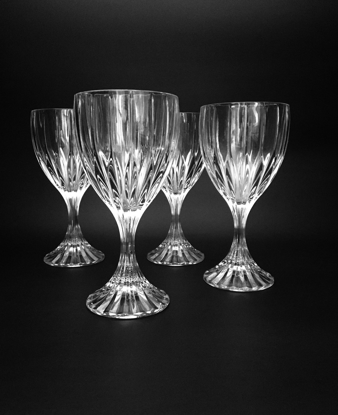 4 Mikasa Park Lane Crystal Wine Glasses / Set of 4 Etsy