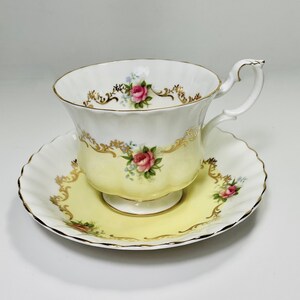 Royal Albert Invitation Series Yellow Teacup and Saucer