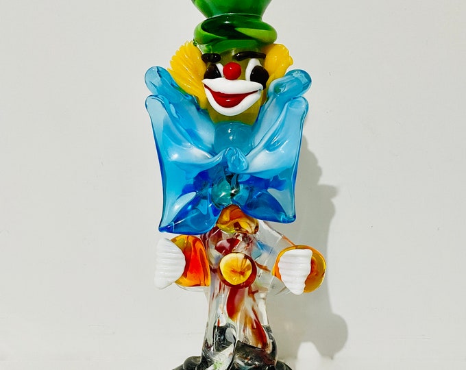 Murano Glass Clown by Fratelli Pitau Italian Glass Clown Etsy