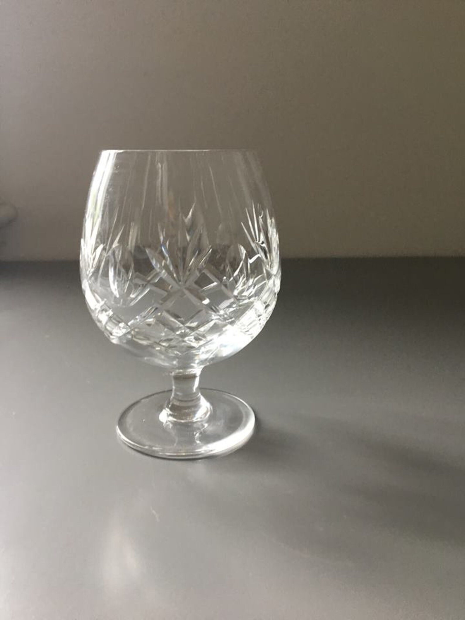 Vintage Handblown Cut Crystal Brandy Glasses / Set of 2 Etsy