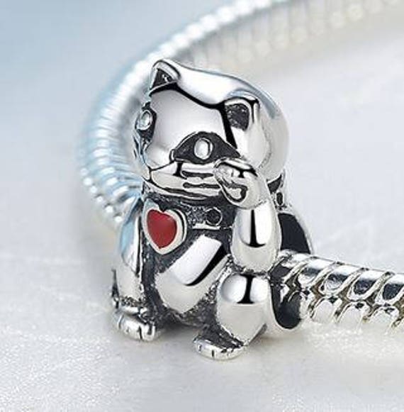 Sterling Silver Cat Bead Charm - Silver s-l400.jpg main image 4