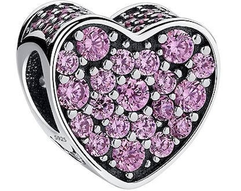 Micoo Charm di Argento Sterling 925 con Pietra di Compleanno