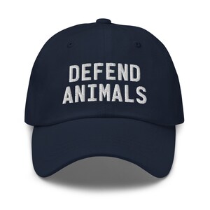 Defend Animals Cotton Cap Vegan Dad Hat Animal Liberation Animal Rights Justice Mercy for Animals American Made image 2