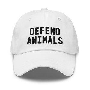 Defend Animals Cotton Cap Vegan Dad Hat Animal Liberation Animal Rights Justice Mercy for Animals American Made image 3