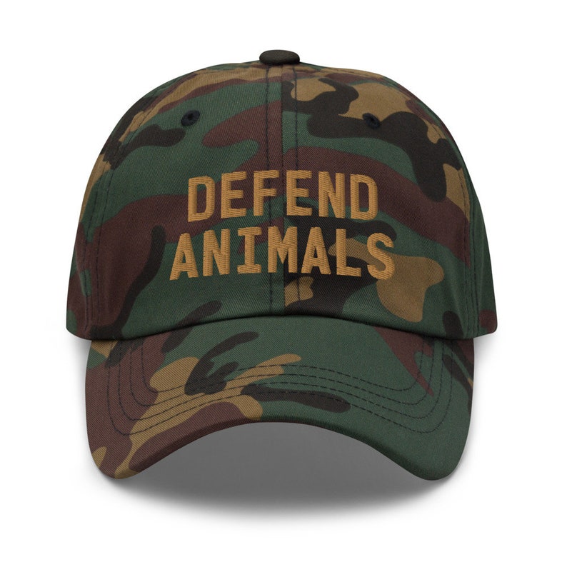 Defend Animals Cotton Cap Vegan Dad Hat Animal Liberation Animal Rights Justice Mercy for Animals American Made image 4