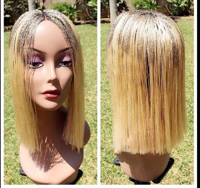 Braided Wig/ Blunt Cut/ Twisted Wig/ Short. Natural Looking Etsy