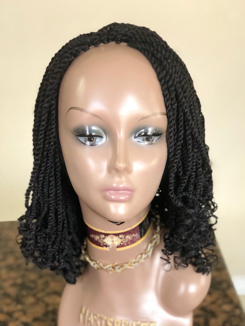 Kinky braided wig. Neatly and tightly done. Etsy