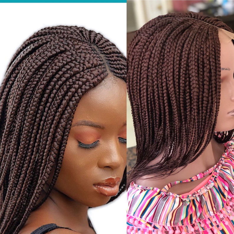 Braided wig. Box braids. Color 33.14inches long. Wig for black Etsy