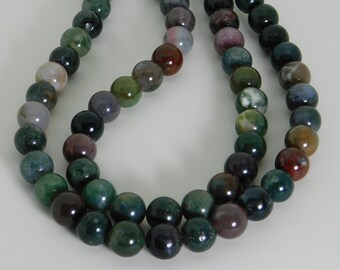 Agate natural plain round bead - 10mm - STK-57-AGB-01
