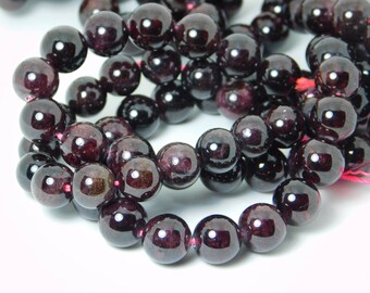 Garnet natural plain round - 10MM - STK-04-GRNB-05