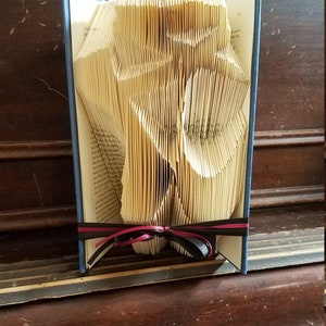 Art cadeau livre plié danseur, pointes de ballet