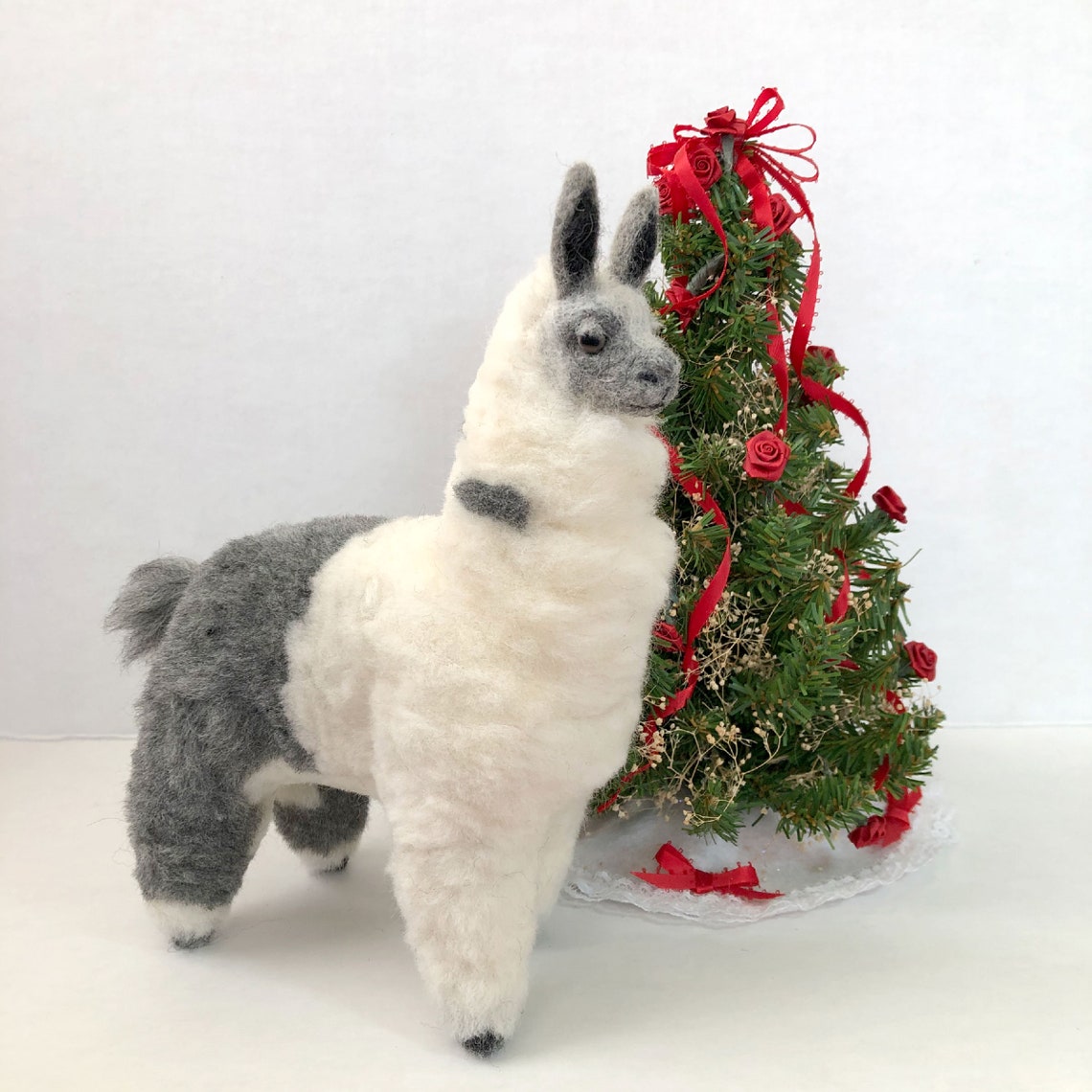 Needle Felted Llama Alpaca Handmade Original Sculpture Wool Etsy