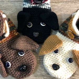 Labrador Retreiver: Slippers, Handmade, Crochet, Customizable
