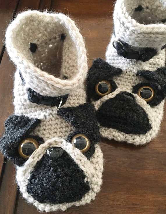 kids pug slippers