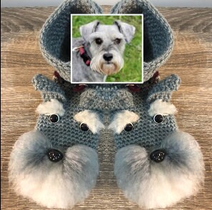 Miniature top schnauzer slippers