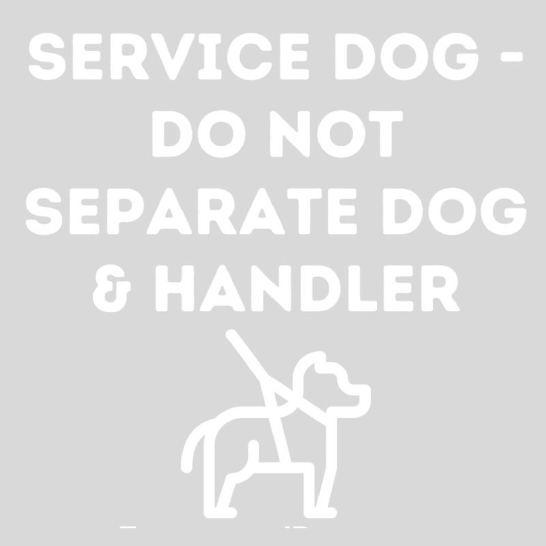 SERVICE DOG Do Not Separate Dog & Handler Vinyl Decal Etsy