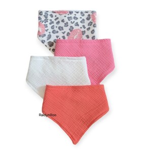 Cotton Muslin Baby Bandana Bib: Cheetah Lips Print