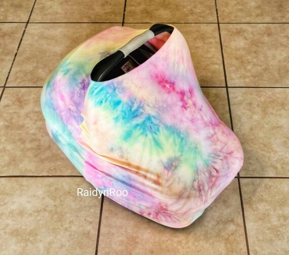 Pink Pastel Tie Dye Baby Car Seat Cover Stretchy Multi Use Etsy