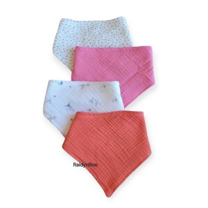 Muslin Baby Bandana Bibs: Gauze Drool Bib Set