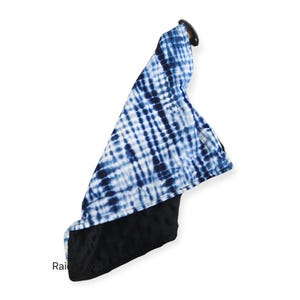 Blue Tie Dye Minky Dot Baby Lovey: Pacifier Holder Security Blanket
