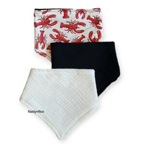 Muslin Baby Bandana Bibs: Adjustable Drool Bib, 4-18 Months