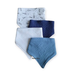 Muslin Baby Bandana Bibs: Gauze Drool Dribble Bib Set